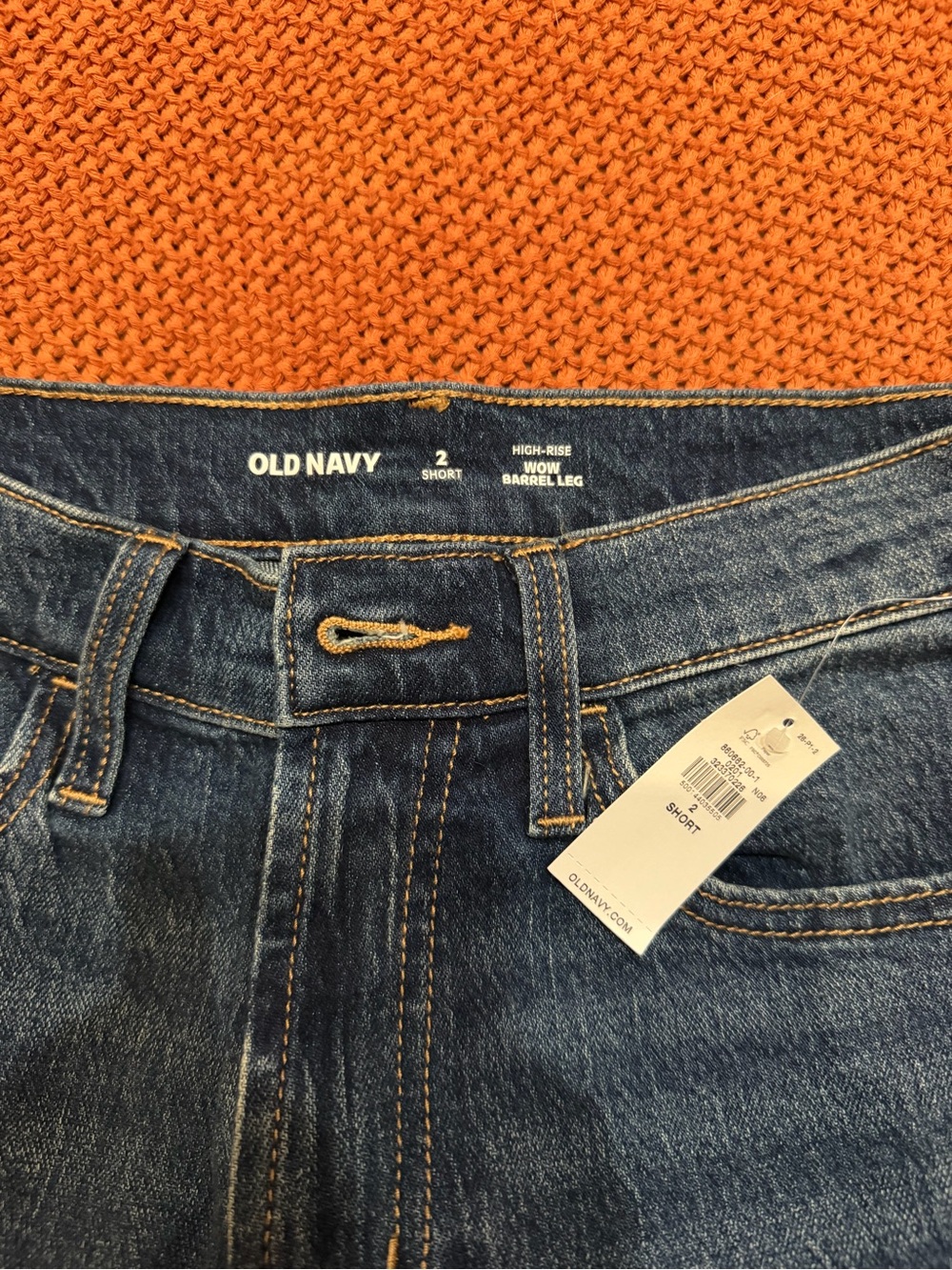 Old Navy women’s Dark Blue barrel Jeans - High-Rise